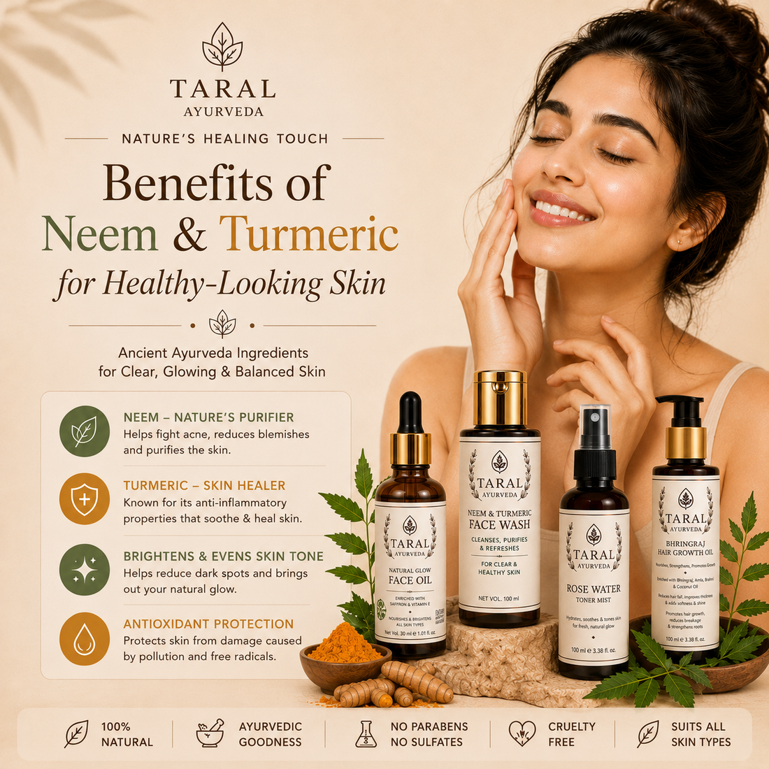 Benefits of Neem & Turmeric for Healthy-Looking Skin